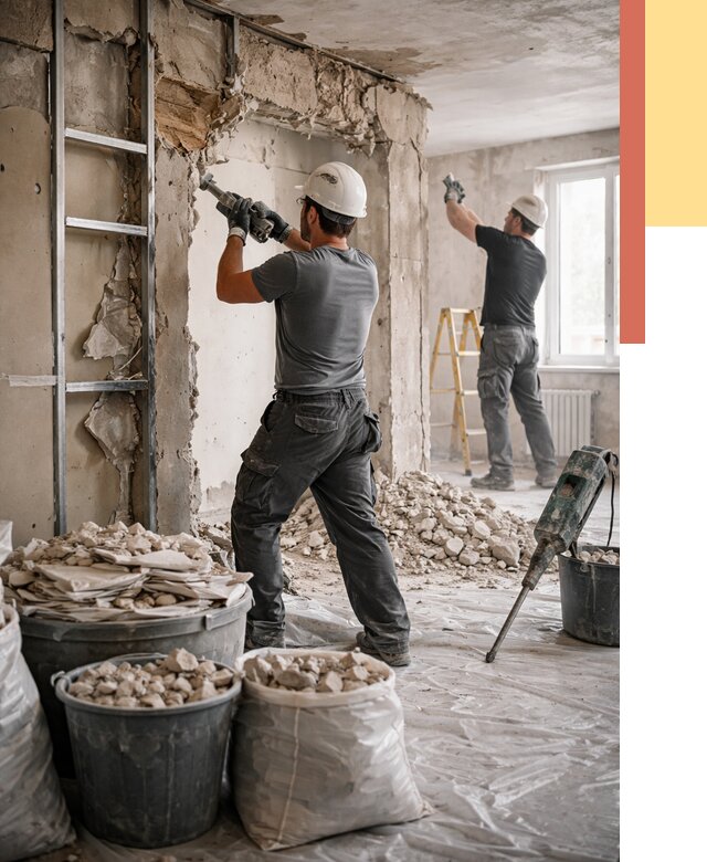 Демонтажные работы в Волхове от 2826 руб. — услуги и цена под ключ | ОТДЕЛОЧНИК-Влх