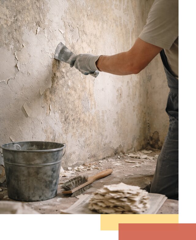 Удаление старой краски со стен в Волхове качественно и быстро