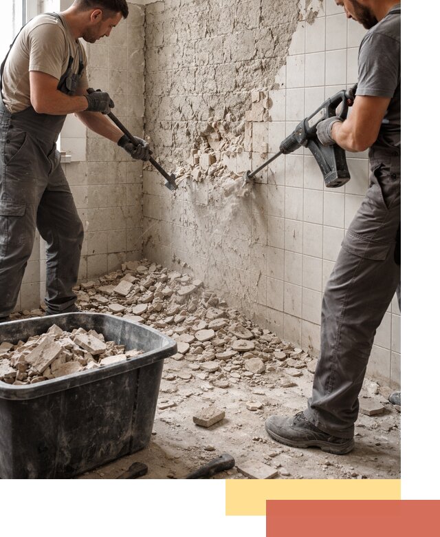 Демонтаж плитки со стен в Волхове быстро и аккуратно