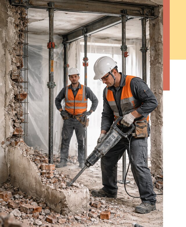 Снос несущих стен в Волхове от 10730 руб. — демонтаж несущей стены под ключ | ОТДЕЛОЧНИК-Влх