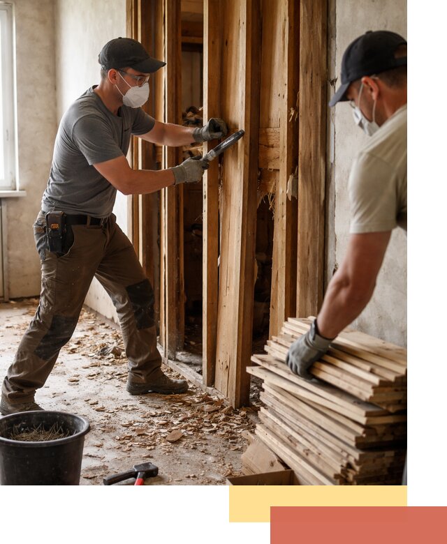 Демонтаж деревянных перегородок в Волхове быстро и аккуратно