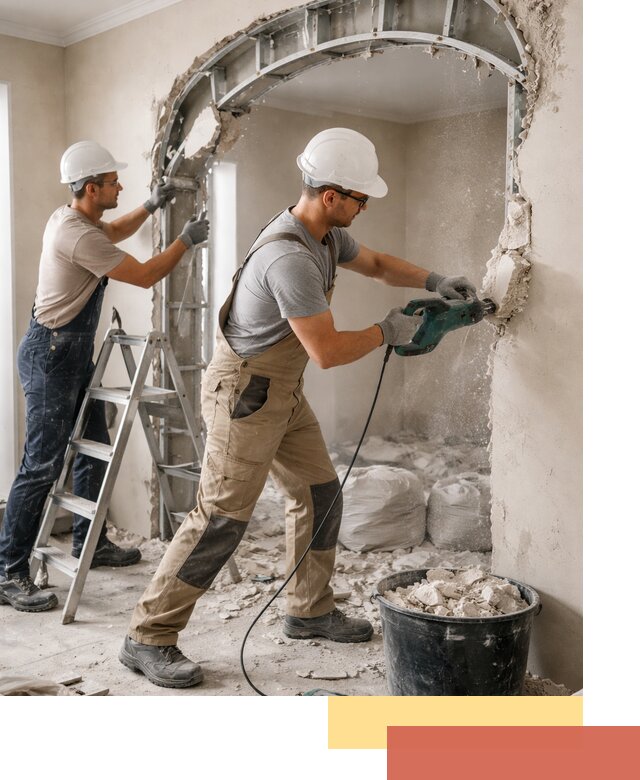 Демонтаж гипсокартонной арки в Волхове быстро и аккуратно