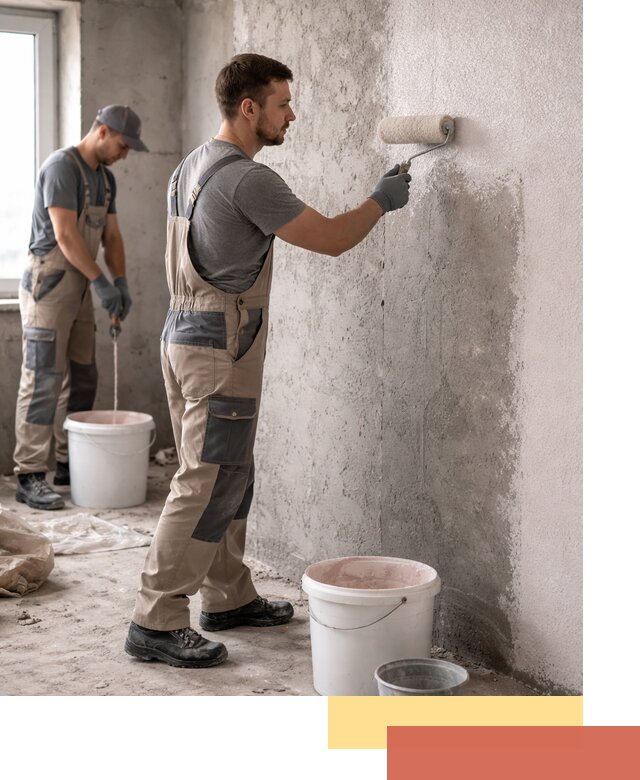 Нанесение бетоноконтакта на стены в Волхове для последующей отделки