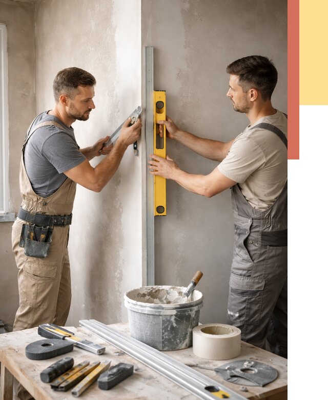 Выведение углов стен в Волхове от 1937 руб. быстро и недорого | ОТДЕЛОЧНИК-Влх