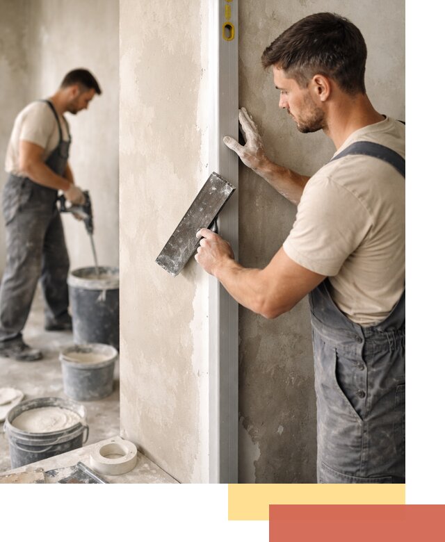 Выведение углов стен в Волхове: монтаж и оштукатуривание