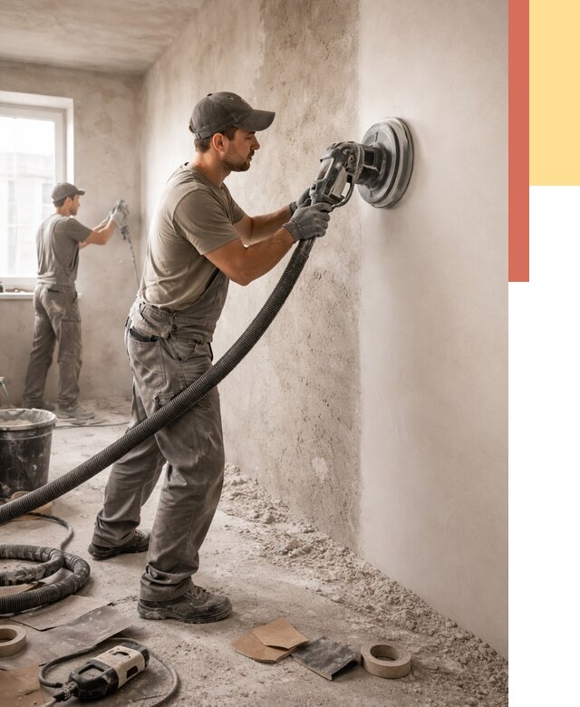 Шлифовка стен в Волхове от 1256 руб/м2 — быстро и недорого | ОТДЕЛОЧНИК-Влх