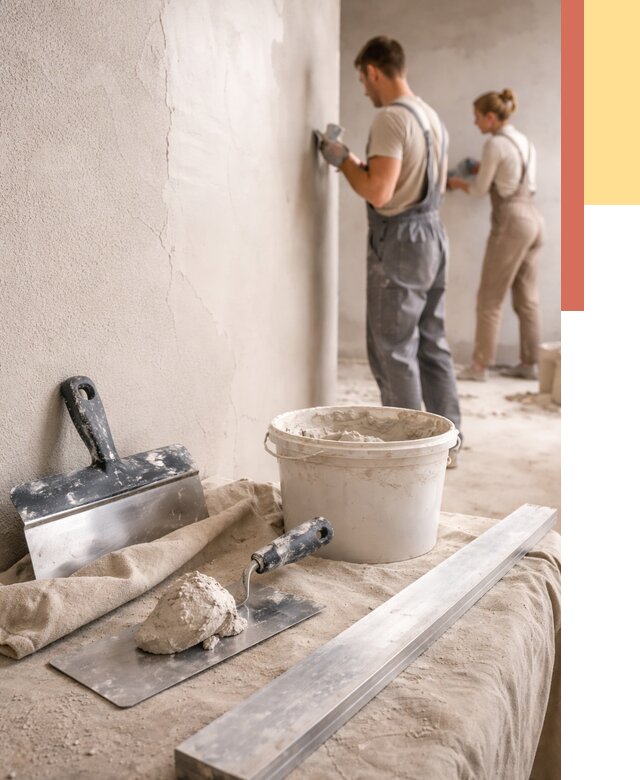 Штукатурка стен гипсовая в Волхове от 4711 руб/м2 — быстро и недорого | ОТДЕЛОЧНИК-Влх