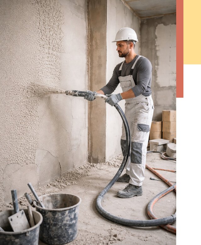 Машинная штукатурка стен в Волхове под ключ от 6804 руб./м2 | ОТДЕЛОЧНИК-Влх