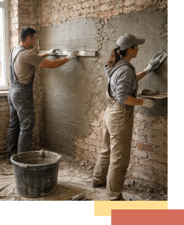 Штукатурка кирпичных стен в Волхове — качественно и надежно