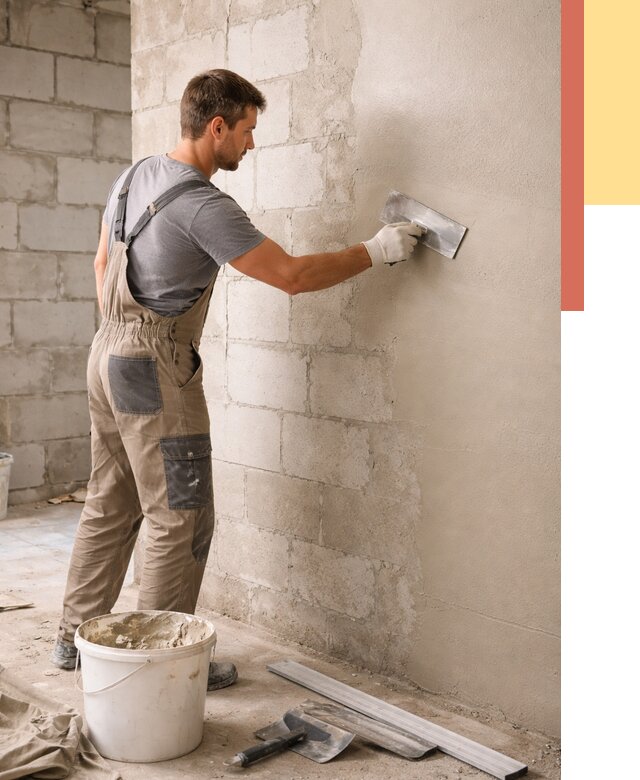 Штукатурка стен из газобетона в Волхове от 2198 руб./м2 — быстро и недорого | ОТДЕЛОЧНИК-Влх