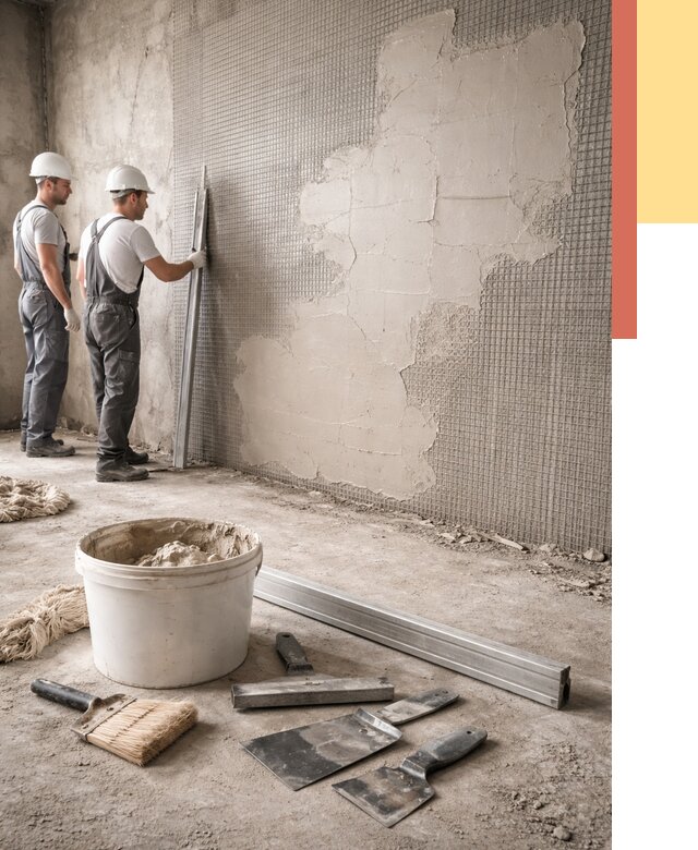 Штукатурка стен по сетке в Волхове от 5757 руб./м2 — быстро и недорого | ОТДЕЛОЧНИК-Влх