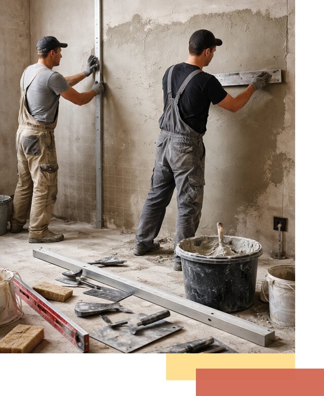 Профессиональная штукатурка стен под плитку в Волхове