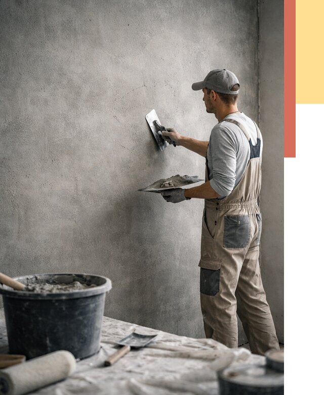 Декоративная штукатурка под бетон в Волхове от 2617 руб./м² — нанесение под ключ | ОТДЕЛОЧНИК-Влх