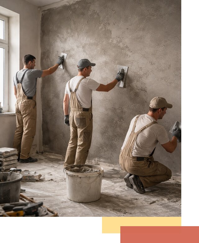 Декоративная штукатурка под бетон в Волхове для стен и потолков