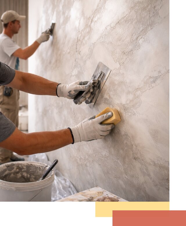 Декоративная штукатурка под мрамор в Волхове для стен и потолков