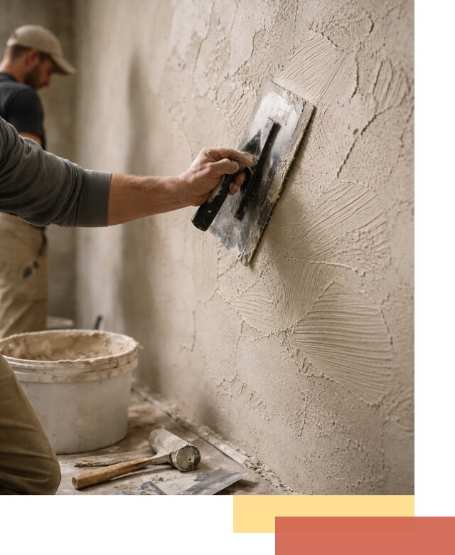 Фактурная штукатурка стен в Волхове — монтаж, отделка, реставрация