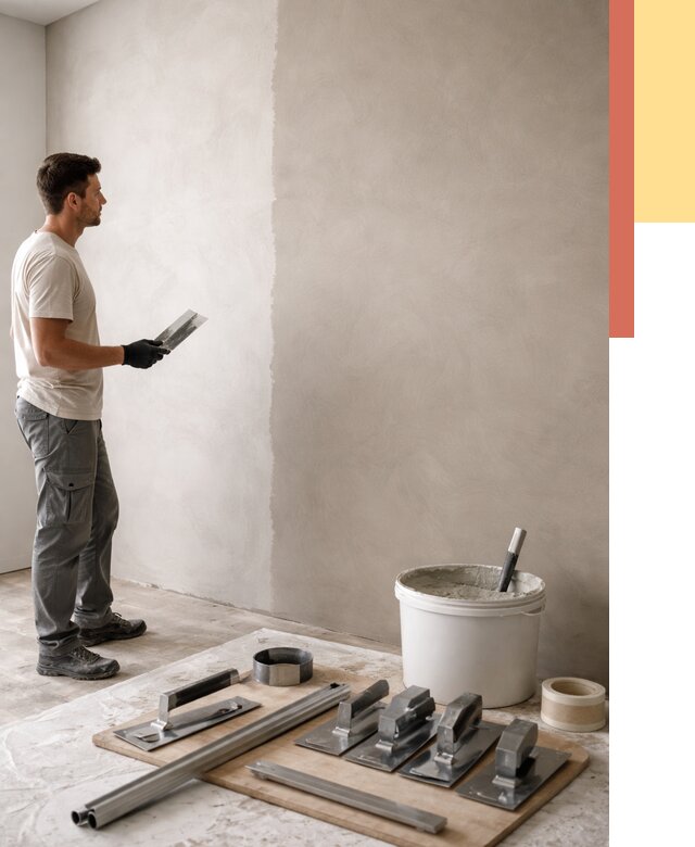 Нанесение микроцемента на стены в Волхове от 3350 руб./м2 под ключ | ОТДЕЛОЧНИК-Влх