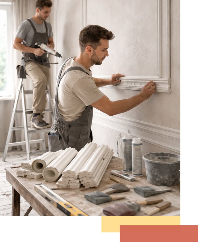 Монтаж лепнины на стены в Волхове профессионально и качественно