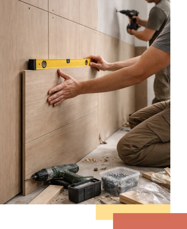 Профессиональный монтаж МДФ панелей на стены в Волхове