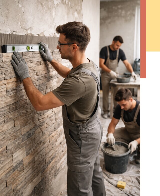 Монтаж искусственного камня в Волхове от 4711 руб. под ключ | ОТДЕЛОЧНИК-Влх