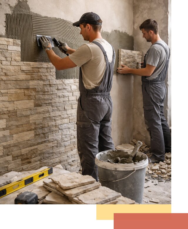 Монтаж искусственного камня в Волхове — облицовка стен и фасадов