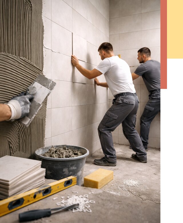 Укладка плитки на стены в Волхове от 890 руб. — качественно и недорого | ОТДЕЛОЧНИК-Влх