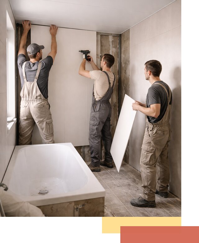 Отделка ванной панели ПВХ профессионально в Волхове