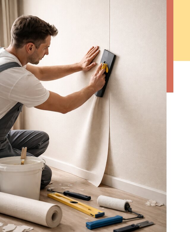 Поклейка виниловых обоев в Волхове от 4711 руб. | Быстро и недорого — ОТДЕЛОЧНИК-Влх