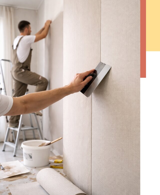 Поклейка текстильных обоев в Волхове от 4711 руб. под ключ | ОТДЕЛОЧНИК-Влх