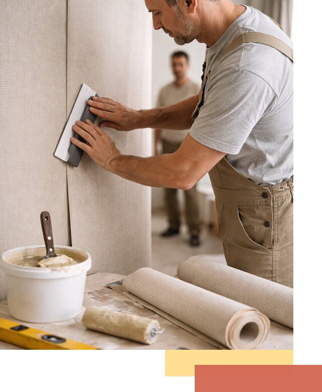 Поклейка текстильных обоев в Волхове профессионально и аккуратно