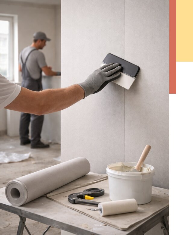 Поклейка обоев под покраску в Волхове от 3664 руб. за м2 | ОТДЕЛОЧНИК-Влх