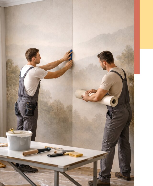 Поклейка фотообоев в Волхове от 8898 руб/м² — быстро и недорого | ОТДЕЛОЧНИК-Влх