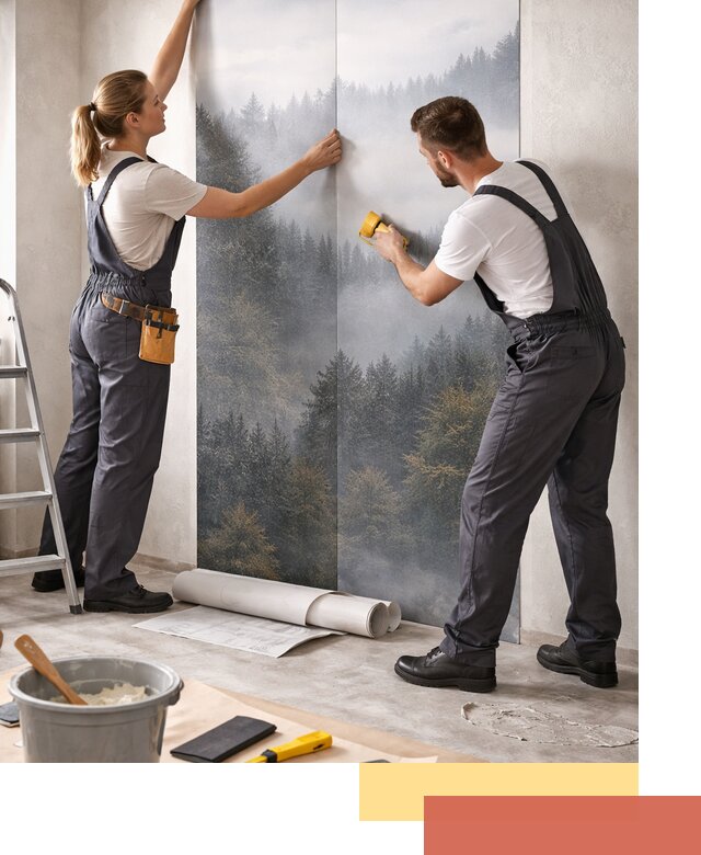 Поклейка фотообоев профессионально в Волхове под ключ