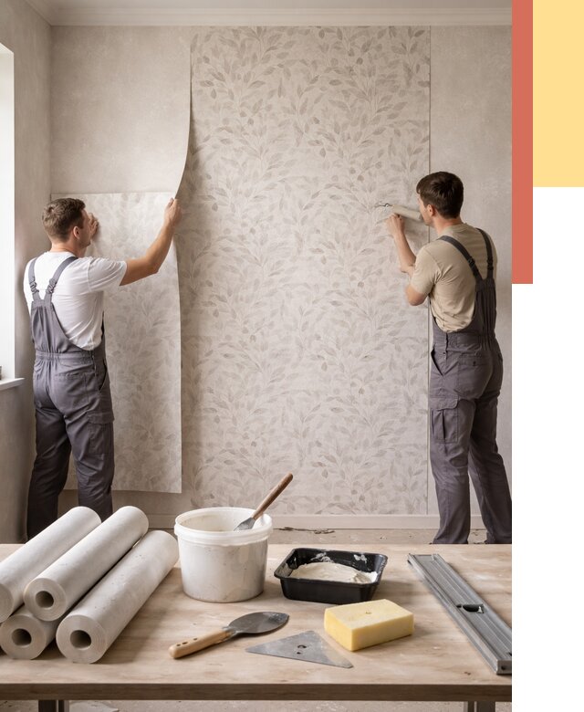 Поклейка обоев с подбором рисунка в Волхове от 3664 руб. | ОТДЕЛОЧНИК-Влх - быстро и недорого