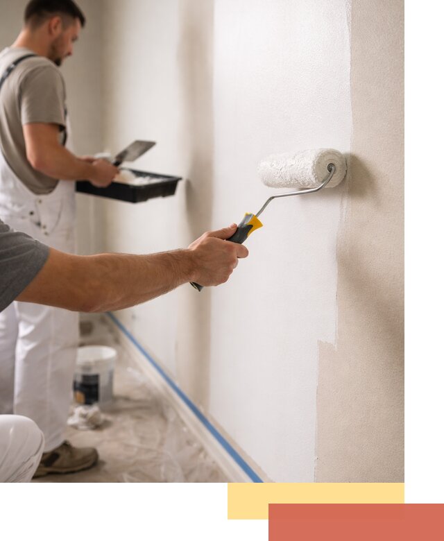 Покраска стен акриловой краской профессионально в Волхове