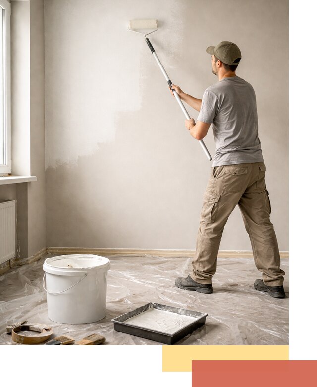 Покраска стен латексной краской в Волхове качественно и быстро