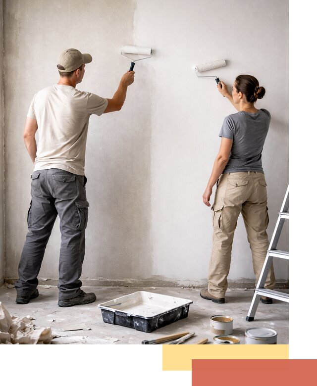 Окраска стен по стеклохолсту в Волхове качественно и долговечно