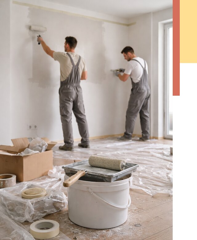 Покраска стен в квартире в Волхове от 2617 руб/м2 — быстро и недорого | ОТДЕЛОЧНИК-Влх