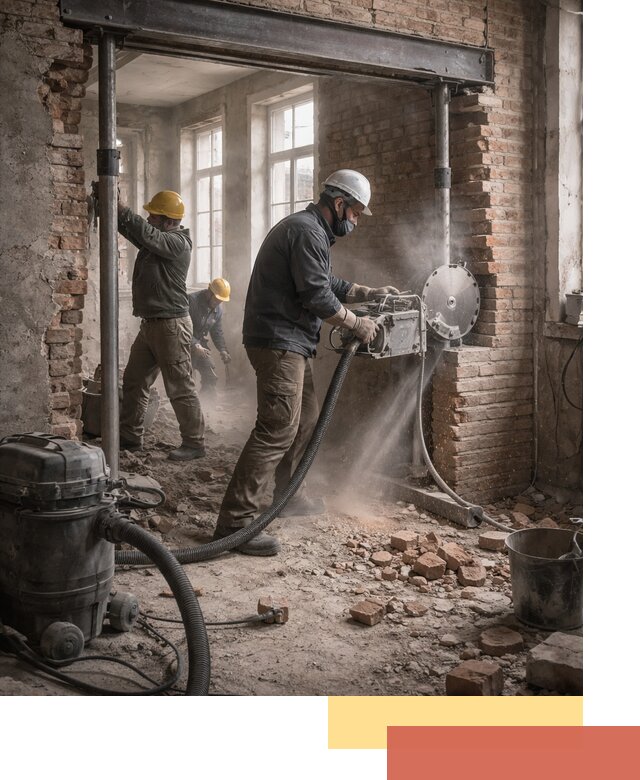 Прорезка проема в стене под дверной или оконный проем в Волхове