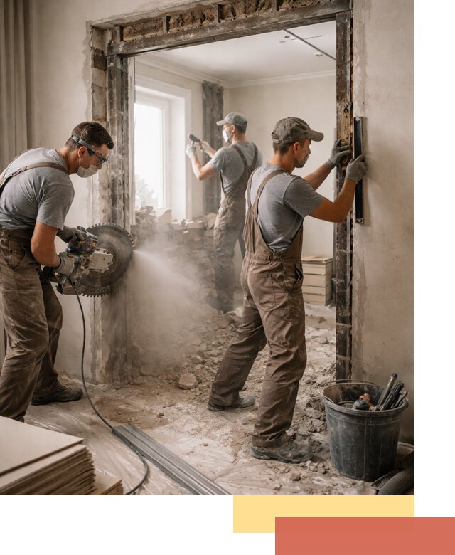 Расширение дверного проема под установку новой двери в Волхове