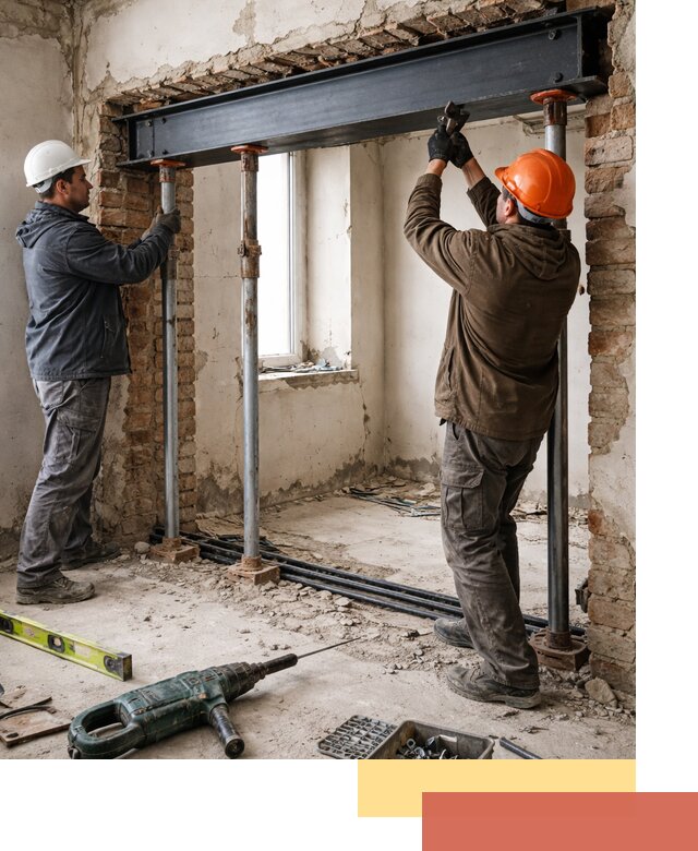 Усиление проема в стене в Волхове для расширения и безопасности