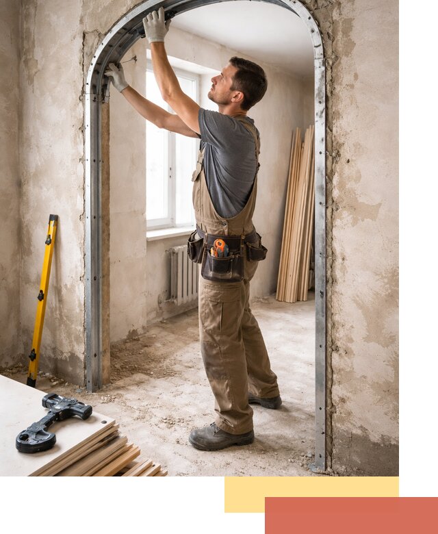 Устройство арочного проема в Волхове под ключ