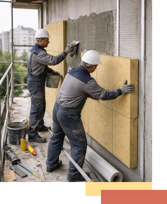 Утепление стен зданий и домов в Волхове качественно и надежно