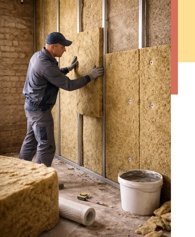 Утепление стен минватой в Волхове от 1413 руб./м2 — недорого и быстро | ОТДЕЛОЧНИК-Влх