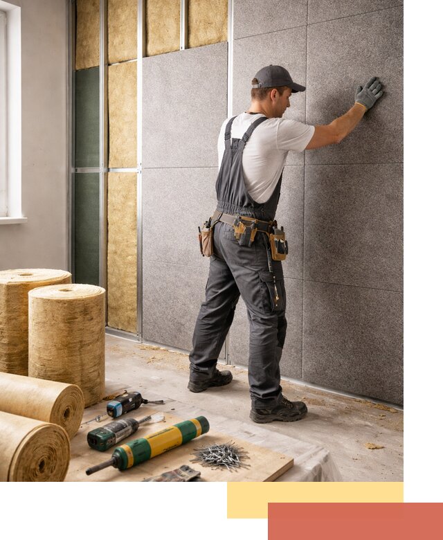 Профессиональная шумоизоляция стен в Волхове для квартиры и офиса