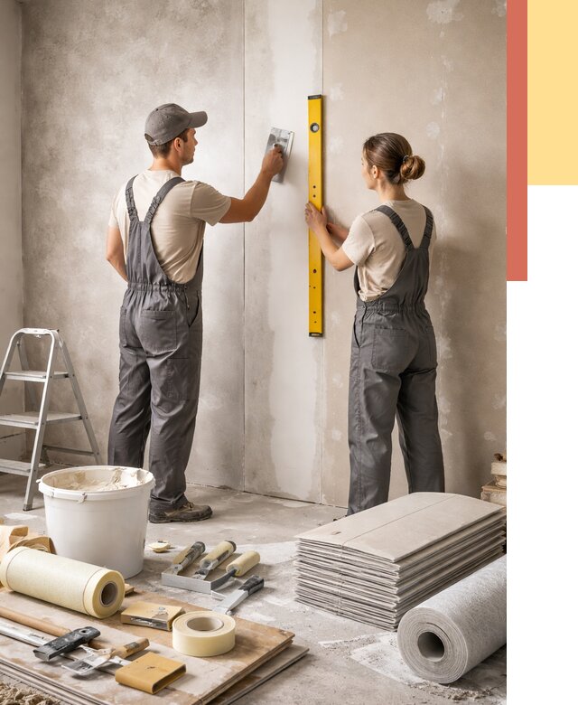 Отделка стен в Волхове от 1570 руб/м² — недорого, быстро, под ключ | ОТДЕЛОЧНИК-Влх