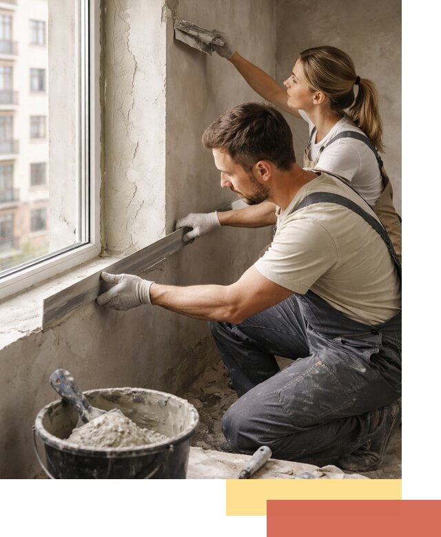 Штукатурка откосов дверей и окон профессионально в Волхове