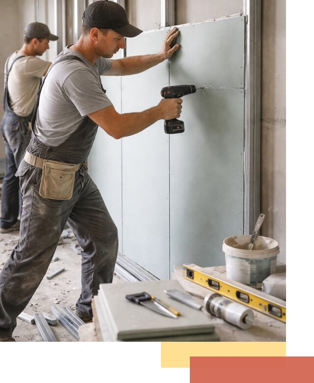 Кладка влагостойких перегородок ПГП в Волхове