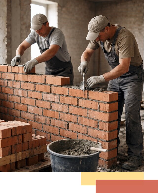 Кладка кирпичных перегородок под ключ в Волхове