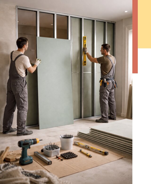 Перегородка из влагостойкого гипсокартона в Волхове от 5025 руб. — монтаж под ключ | ОТДЕЛОЧНИК-Влх